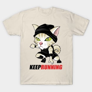 Happy Cat Keep Running T-Shirt